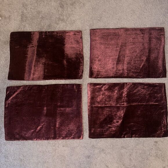 Garnet Placemats from India set of Six! - Picture 6 of 8